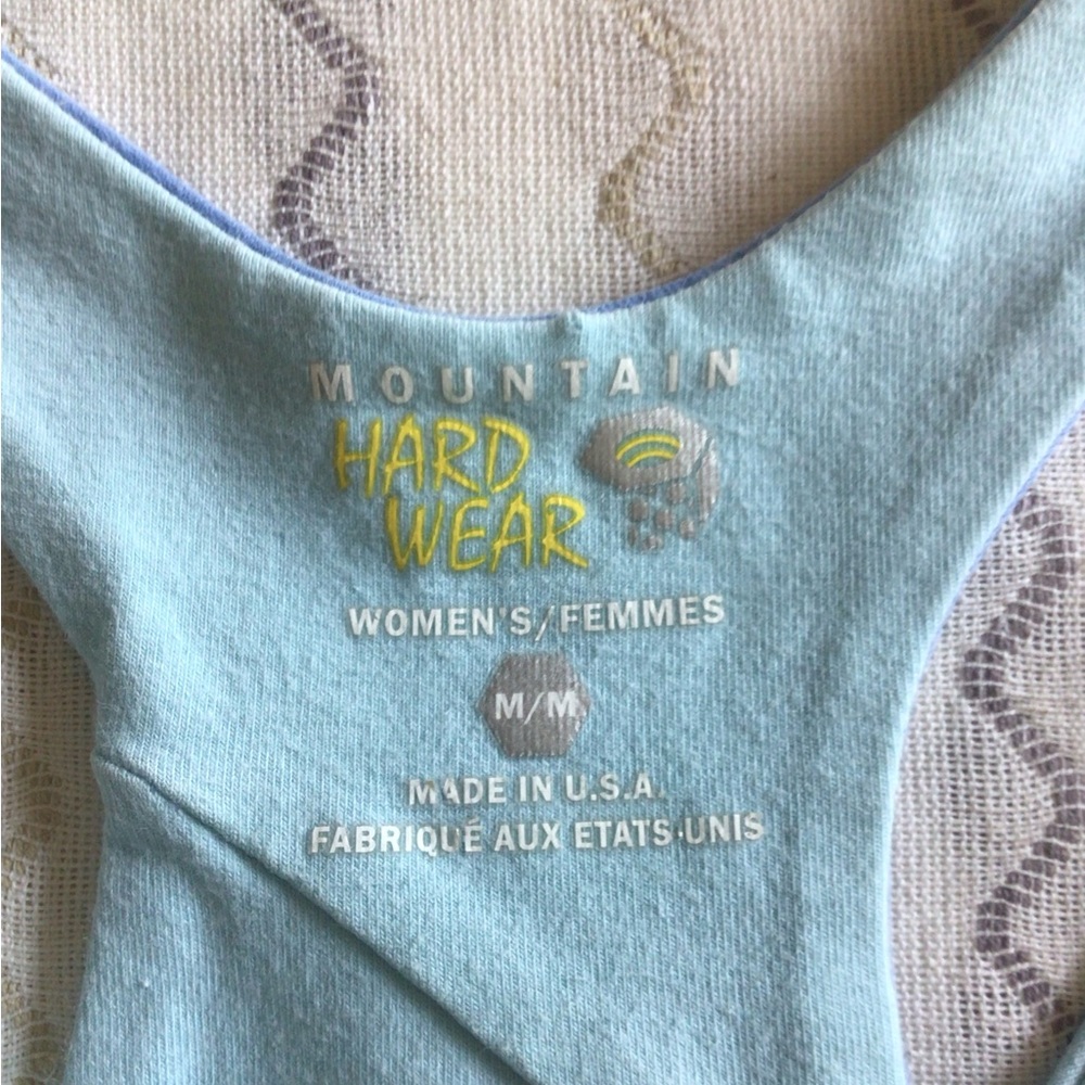 Mountain Hardwear Blue Floral Print V-Neck Tank Top - Picture 3 of 7